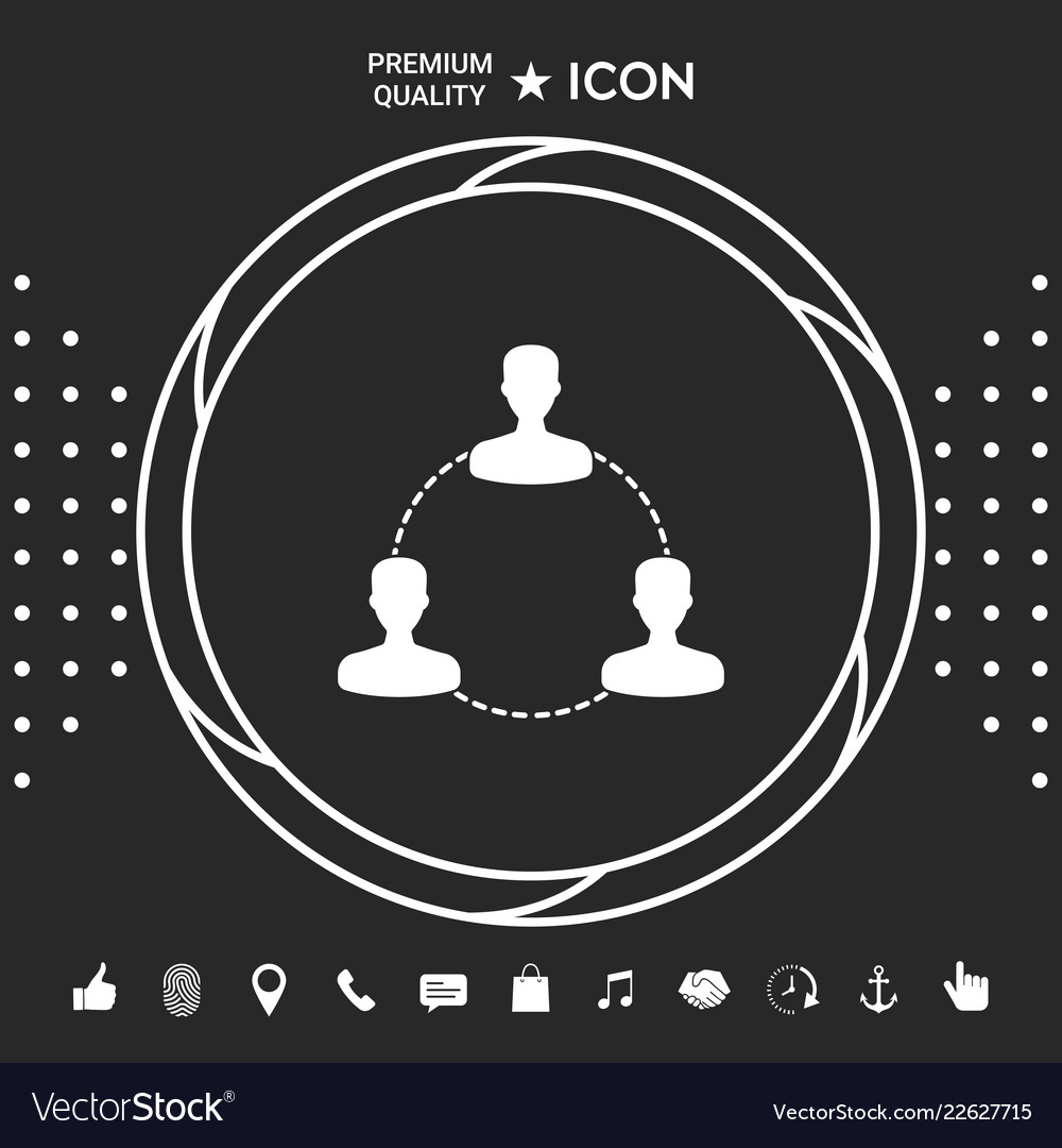 Human connection symbol icon graphic elements vector image Human connection symbol icon graphic elements