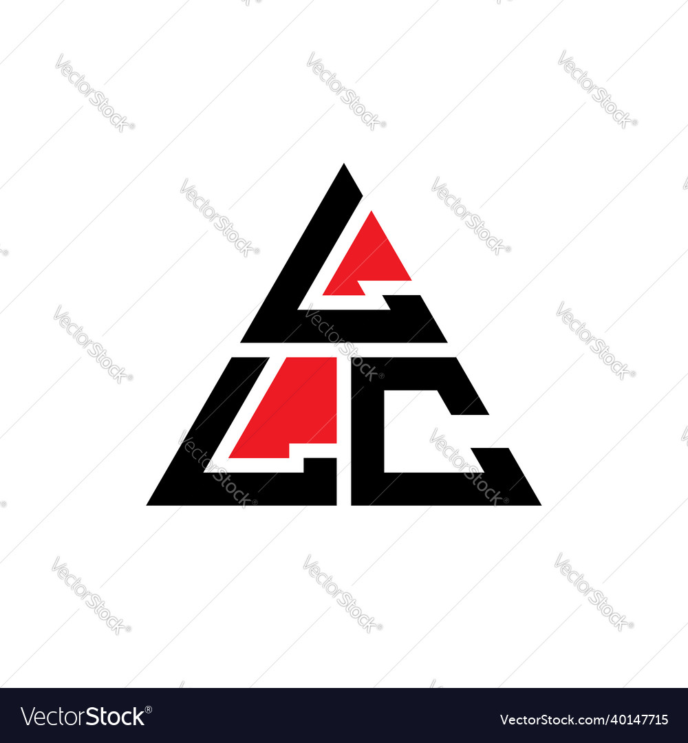 Llc triangle letter logo design