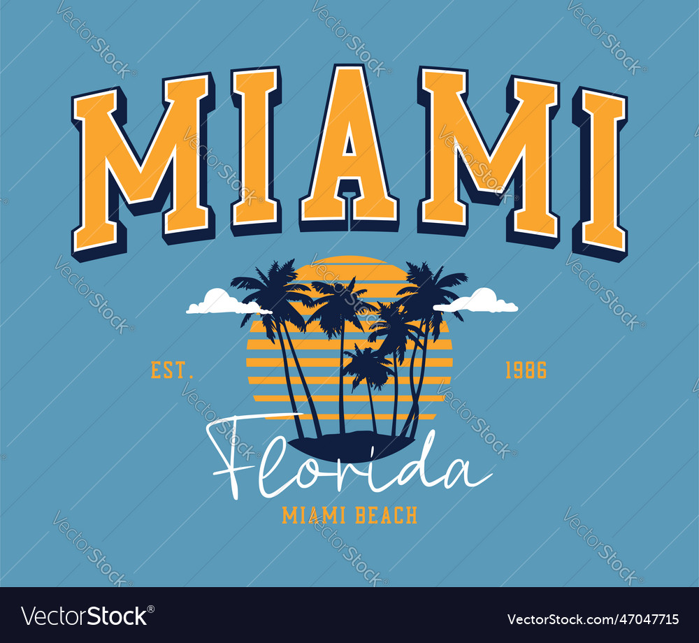 Miami palm tree outlet shirt