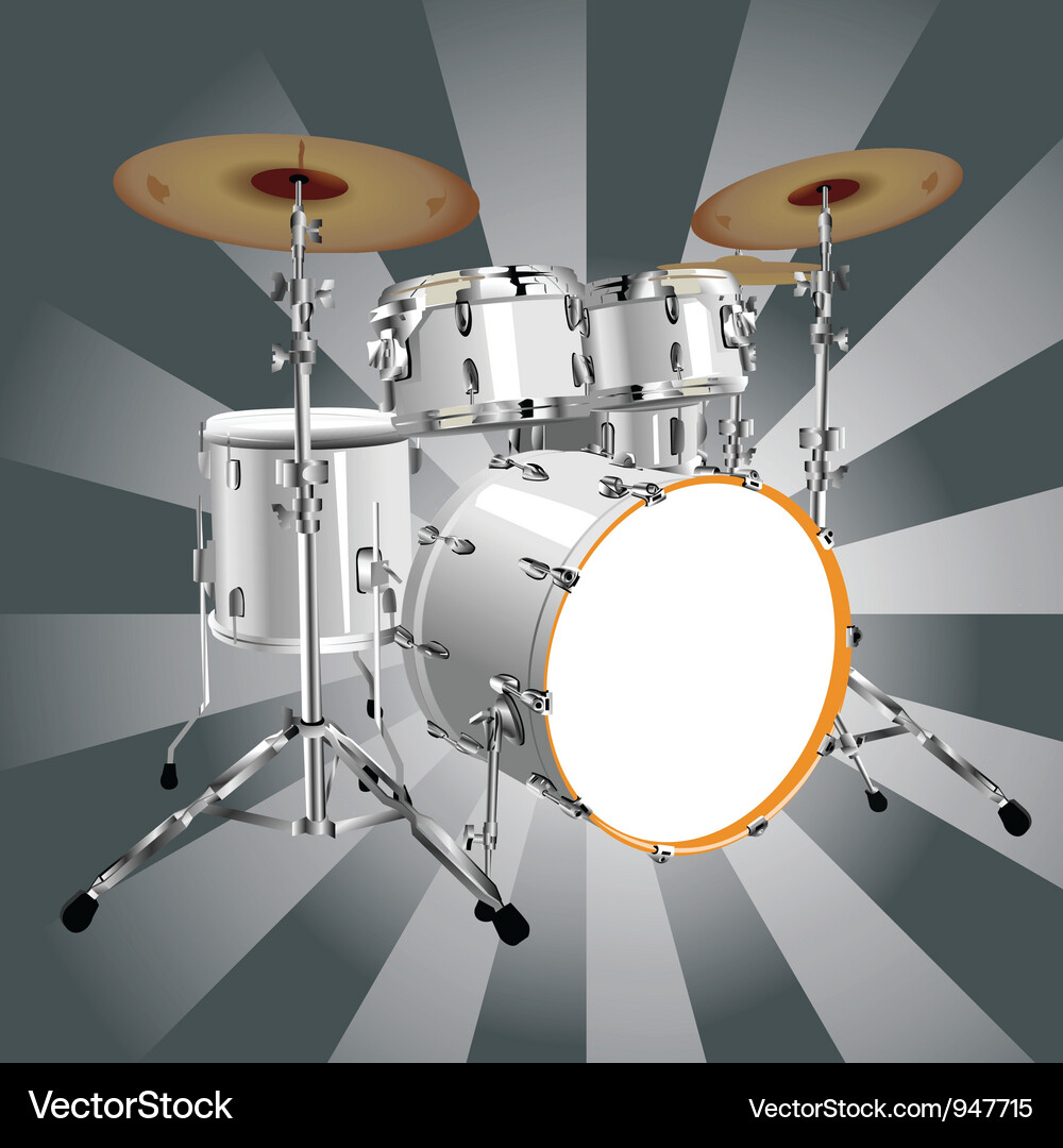 Modern Drum Set Royalty Free Vector Image - VectorStock