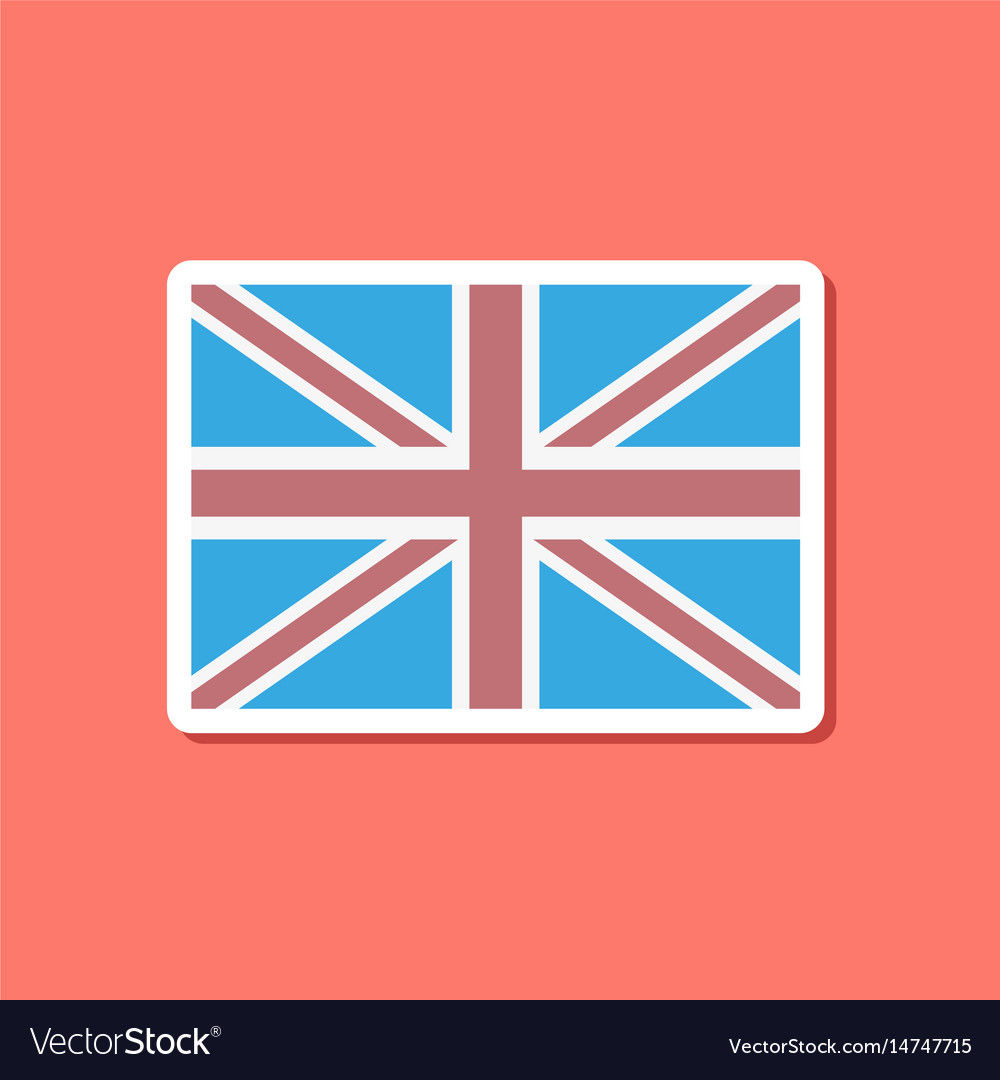 Paper sticker on stylish background britain flag