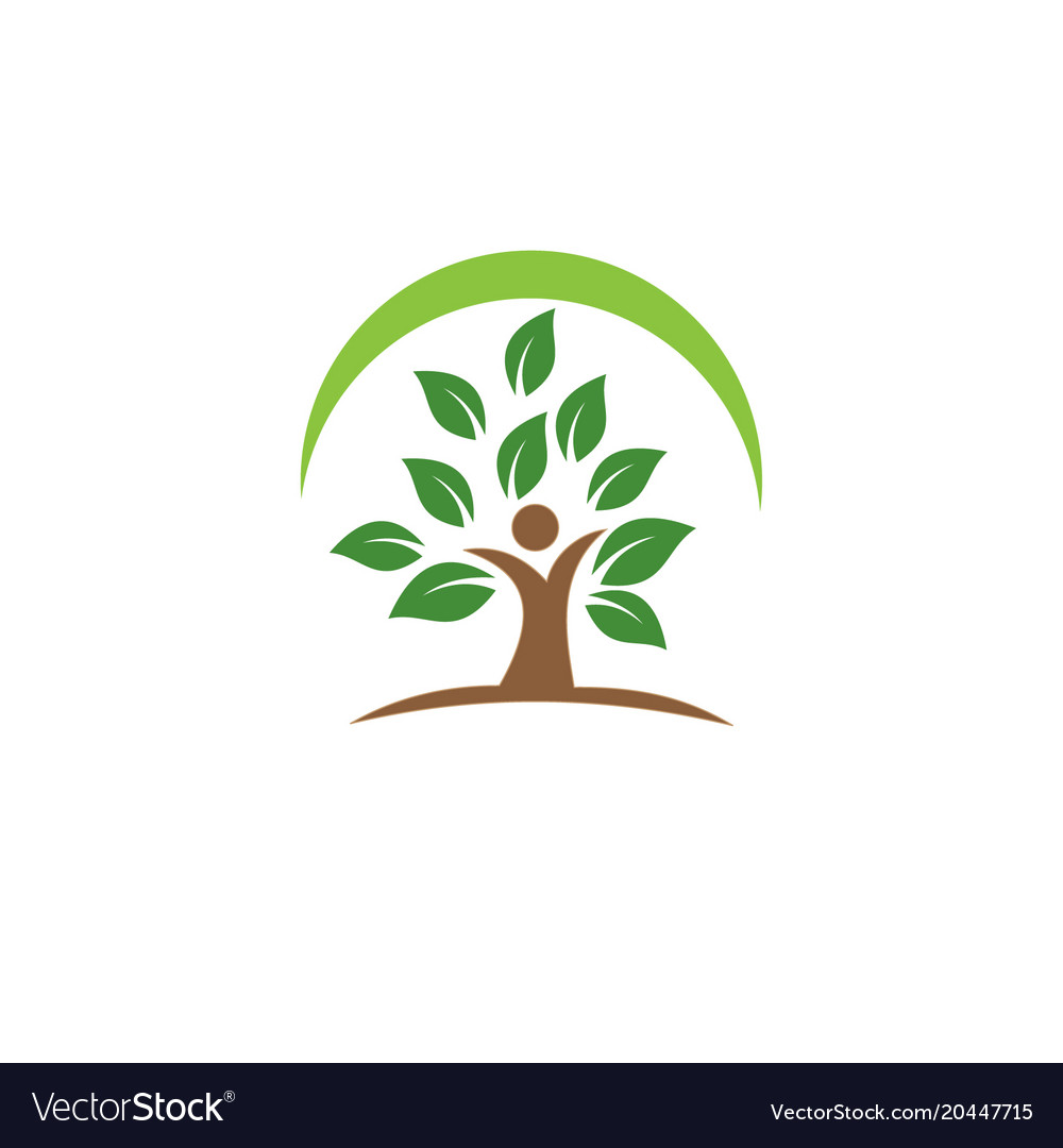 People leaf logo Royalty Free Vector Image - VectorStock