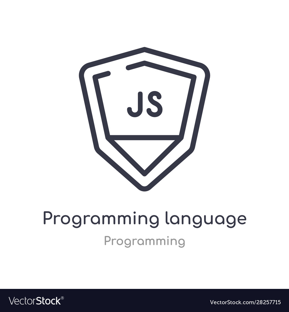 Programmiersprache Umriss Icon isolierte Linie vector image Programmiersprache Umriss Icon isolierte Linie
