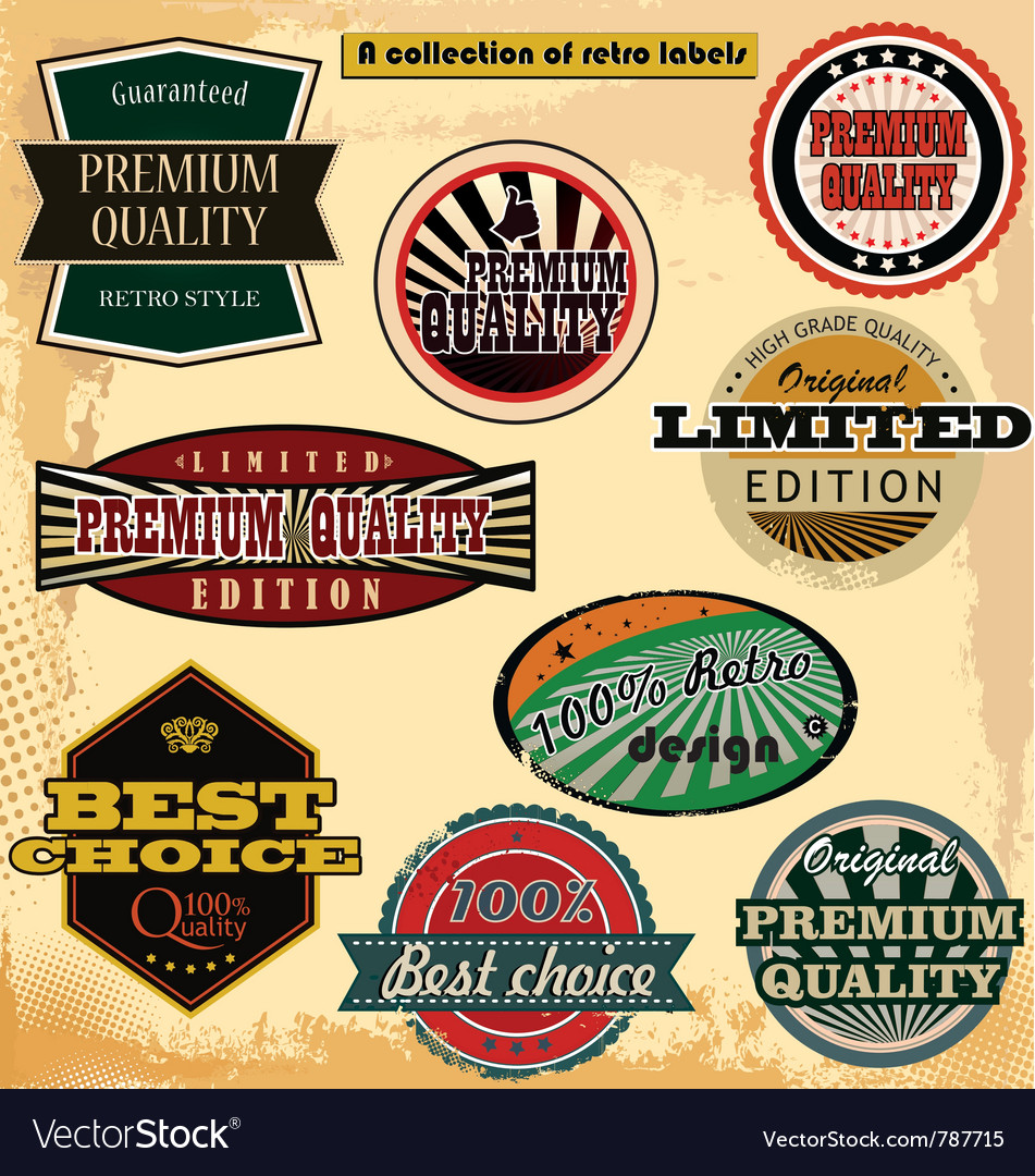 Retro label banner collection