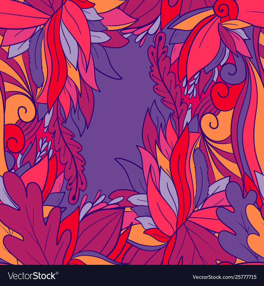 Seamless pattern background with abstract leaves