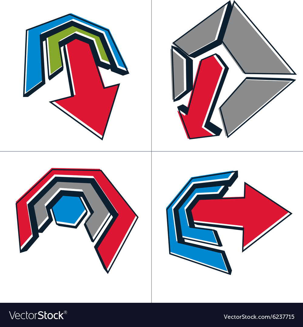 Three-dimensional graphic elements collection