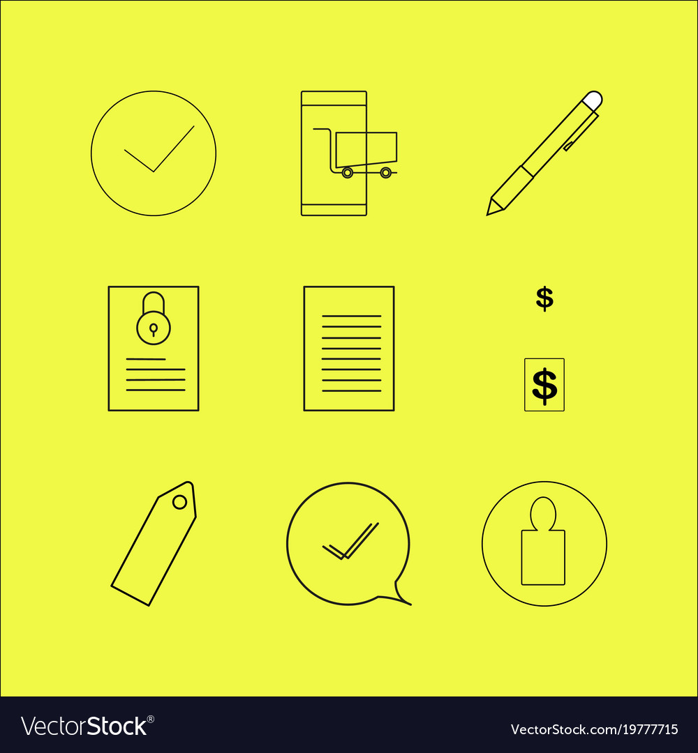 Web linear icon set simple outline icons