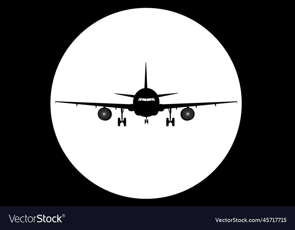 White passenger plane icon button flights tourism