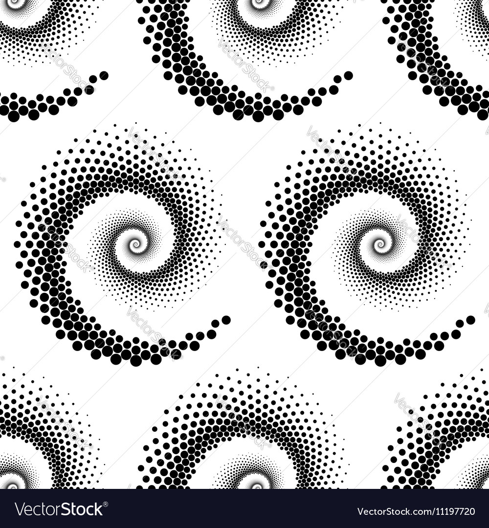 Abstract Spiral Dots Pattern