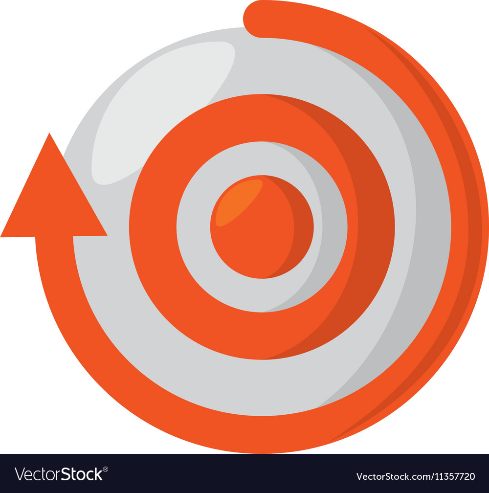 Arrow target isolated icon Royalty Free Vector Image