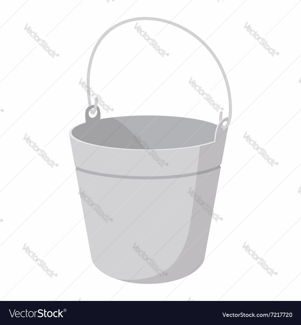 Bucket cartoon icon