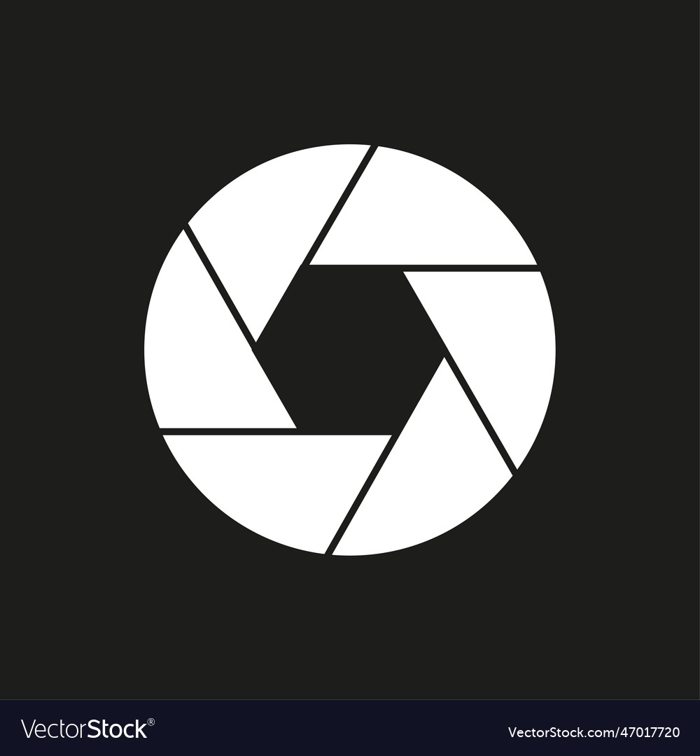 Camera objective iconshutter icon Vector Image Camera objective iconshutter icon