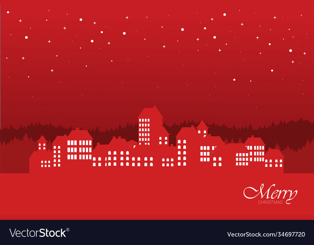 Christmas card in flat style greating