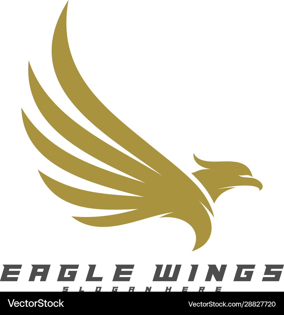 Flying eagle logo design creative design template Vector Image