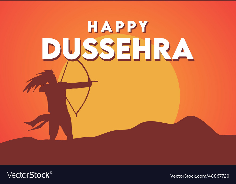 Happy dussehra Royalty Free Vector Image - VectorStock