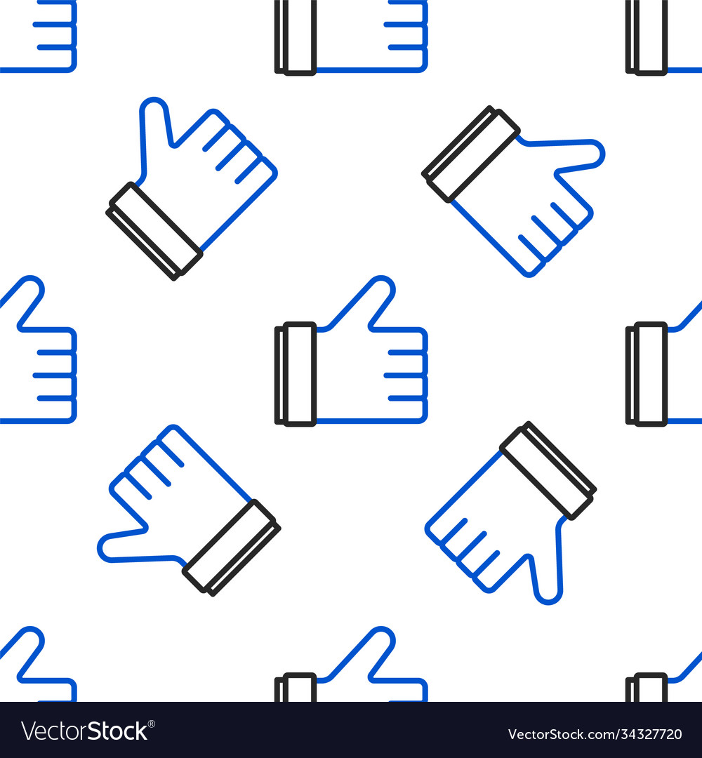 Line hand like icon isolated seamless pattern