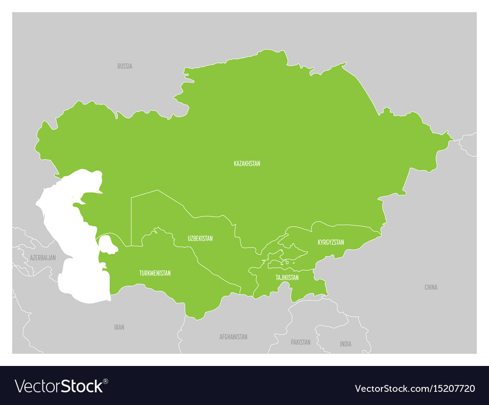 Казахстан кыргызстан узбекистан таджикистан туркменистан контурная карта