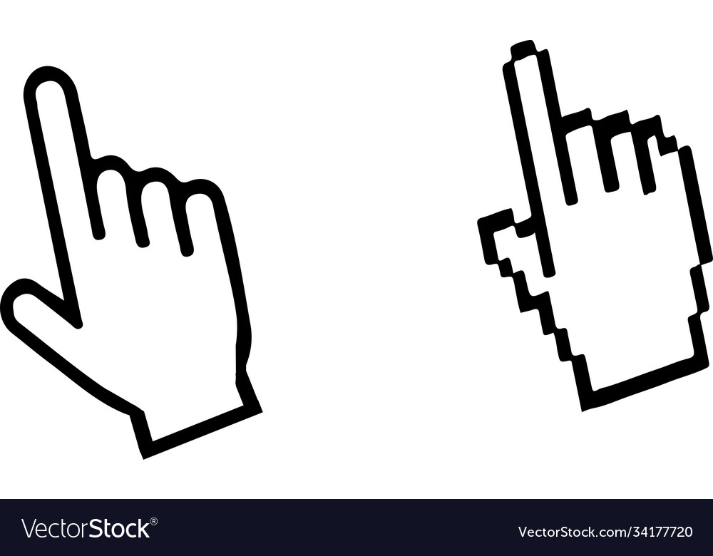 Mouse pointer icon isolated on white background Vector Image Mouse pointer icon isolated on white background