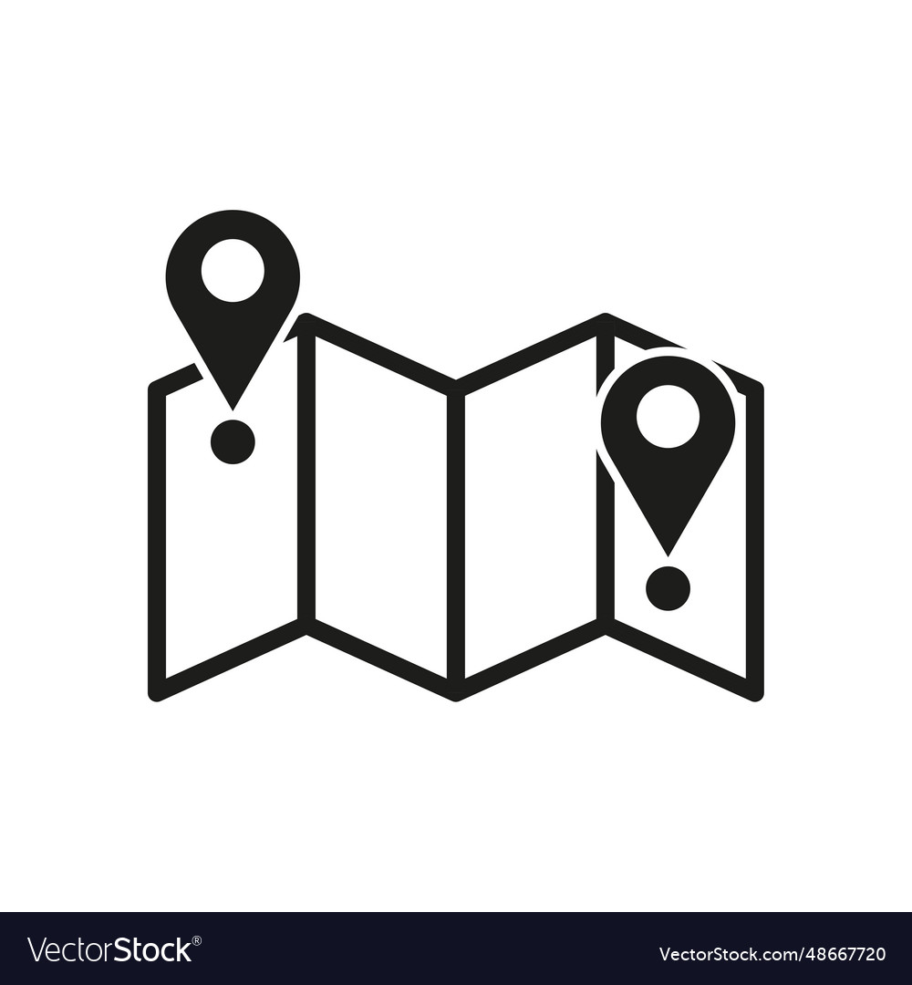 Pin icon map pointer location