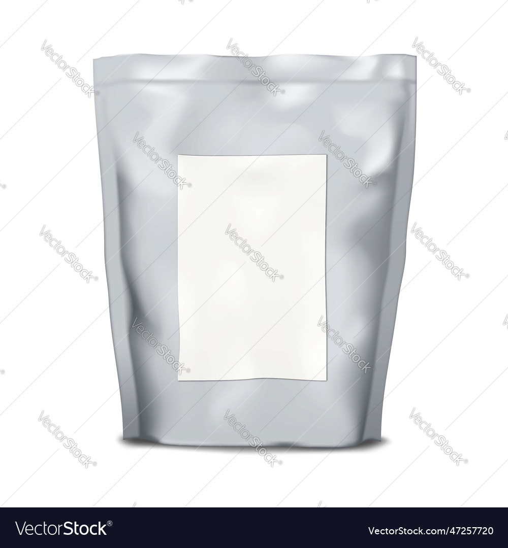 Retort stand-up pouch with white blank label