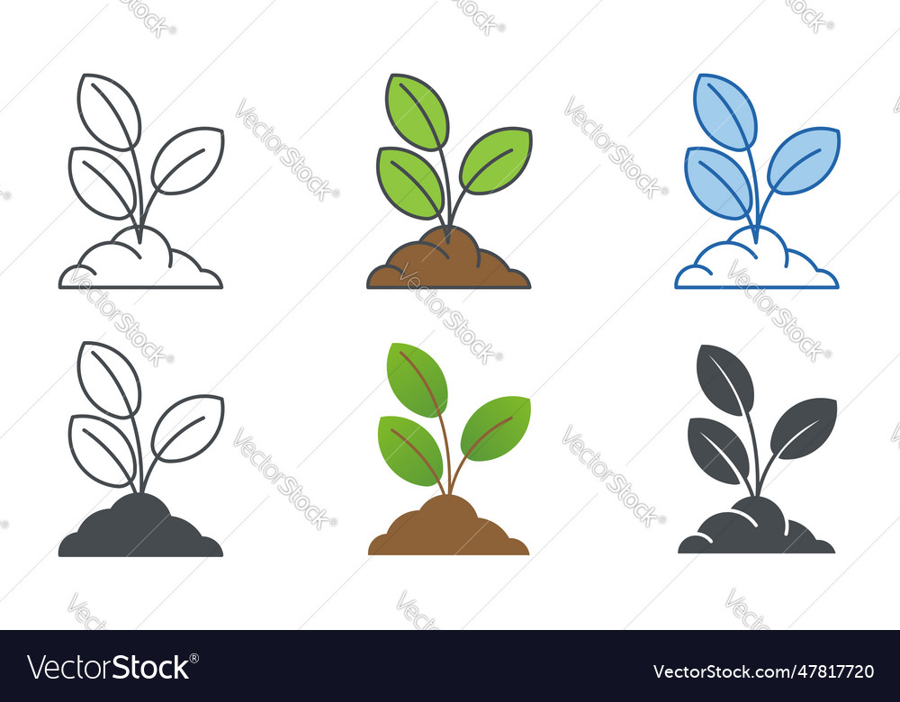 Seedling icon symbol template for graphic and web