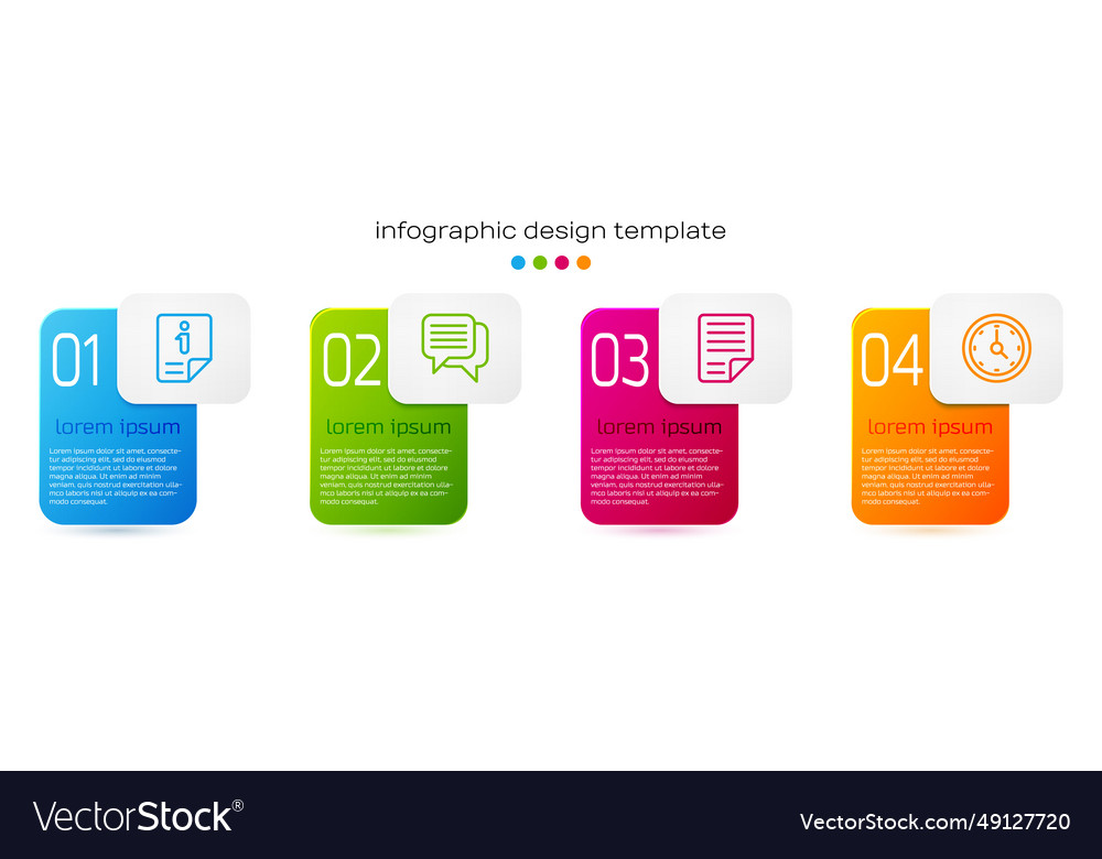 Set line information speech bubble chat file vector image Set line information speech bubble chat file