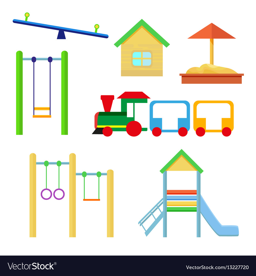 Set of objects to be placed on the playground