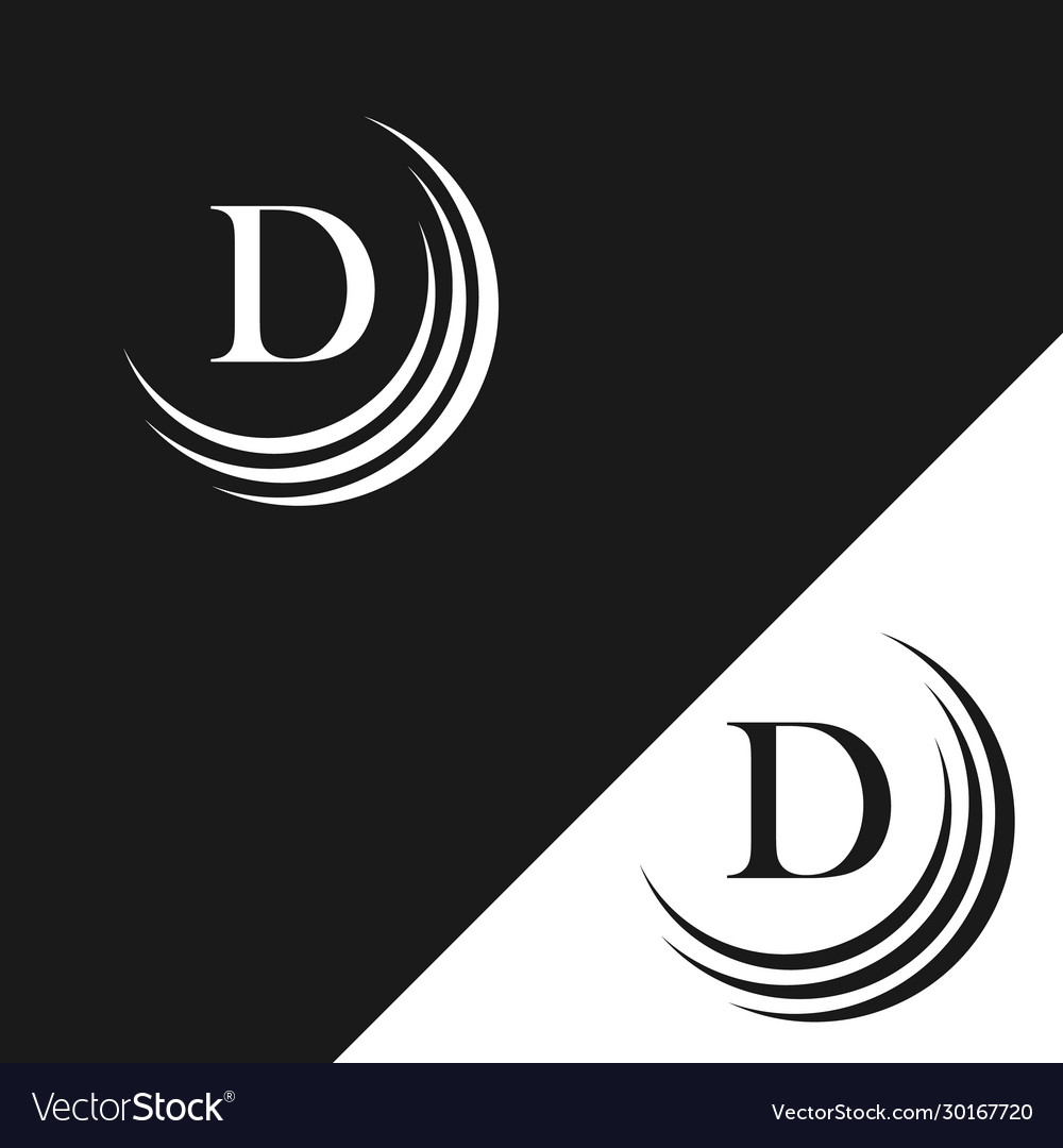 Simple design initial letter d for element