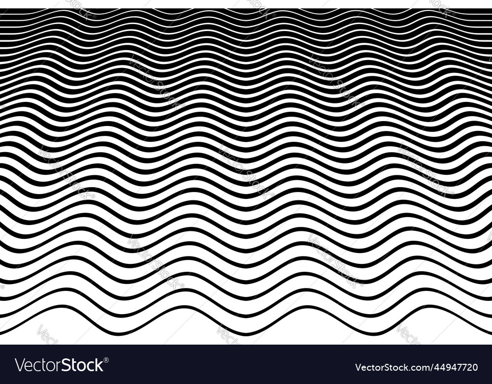 Wavy Line Pattern - Black & White