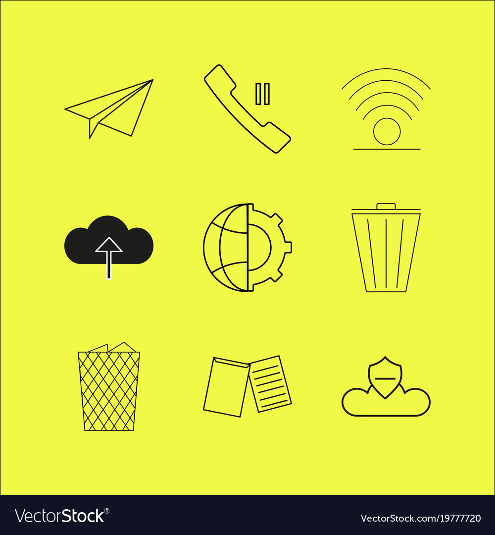 Web linear icon set simple outline icons
