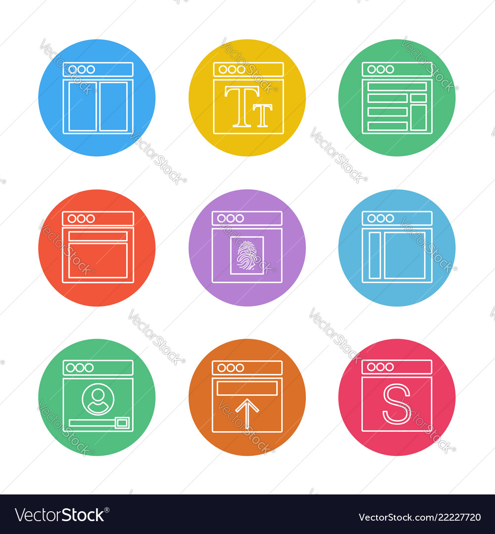 Website web user interface app eps icons