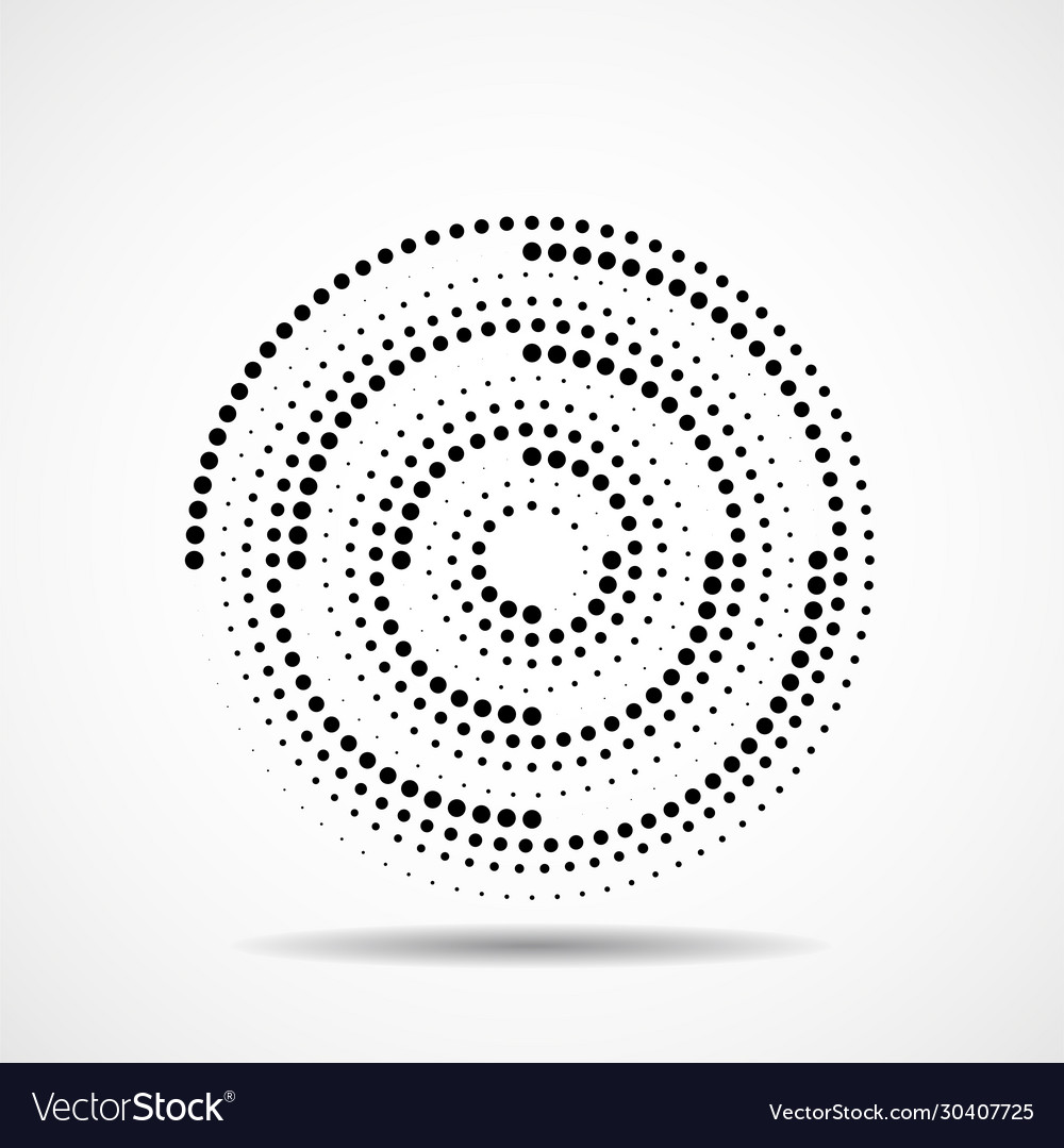 Abstract dotted circles dots in circular form