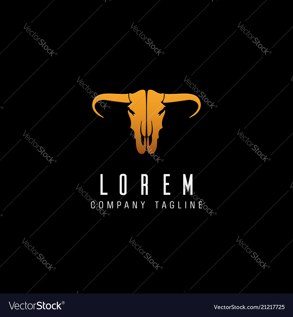 gold cow logo graphic design