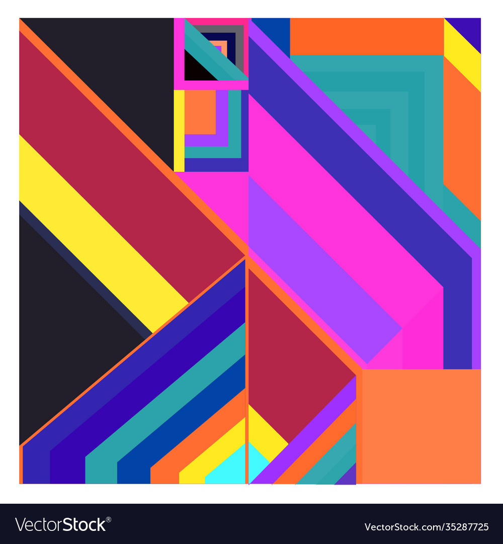 Colorful geometric and curve background pattern