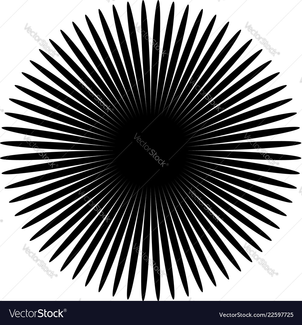 Concentric radial element radiating abstract