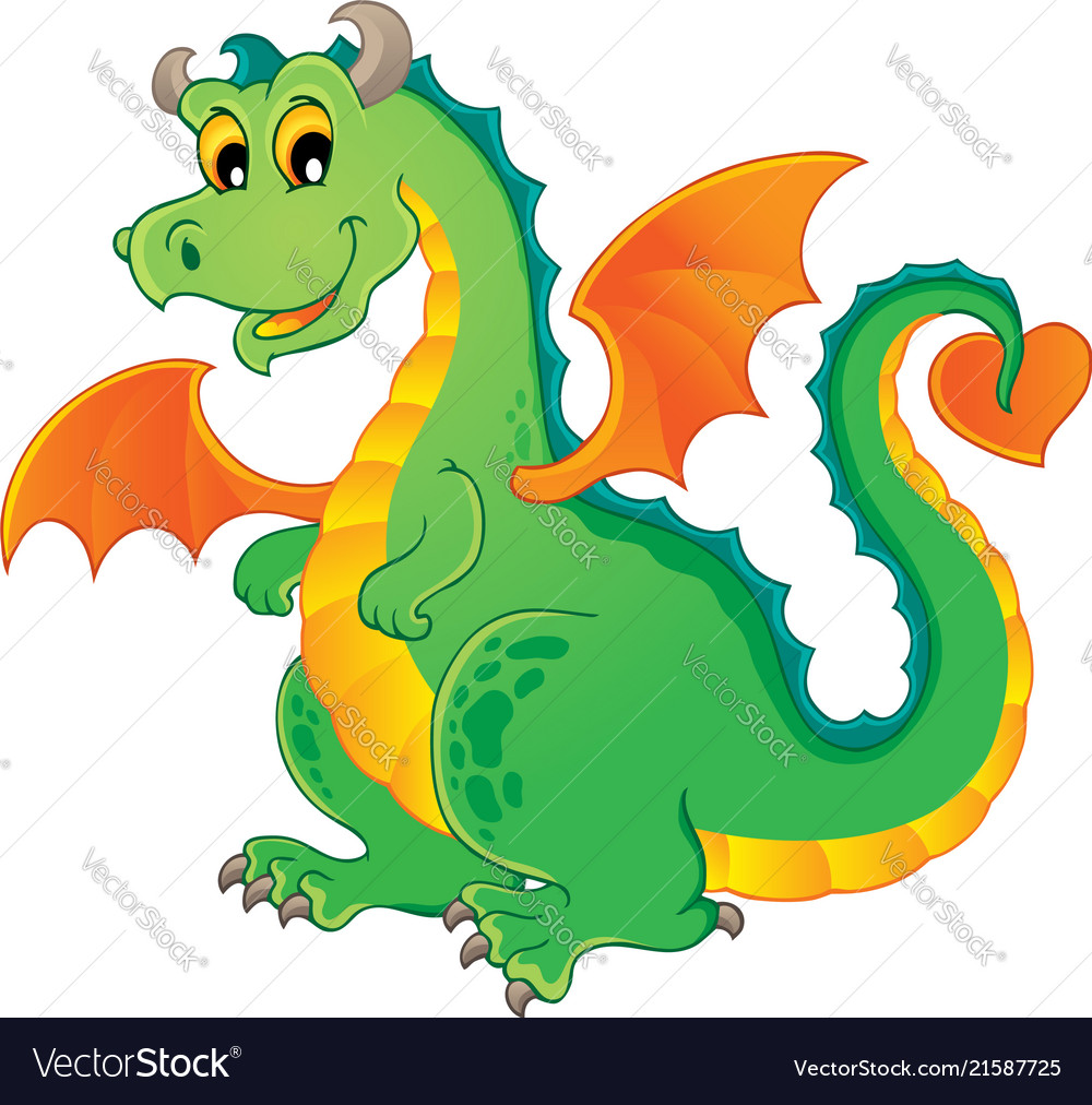 Dragon theme image 1 Royalty Free Vector Image