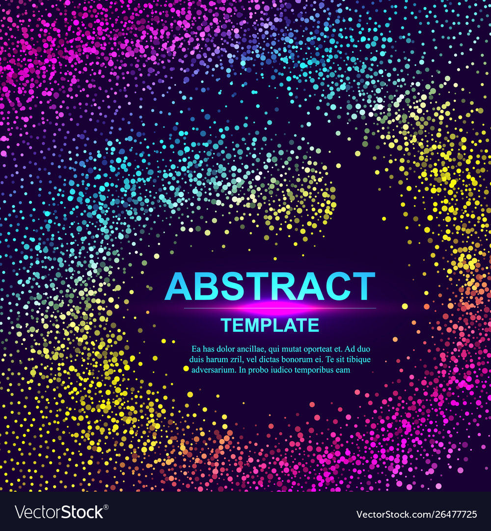 Dynamic abstract scattering particles background Vector Image Dynamic abstract scattering particles background