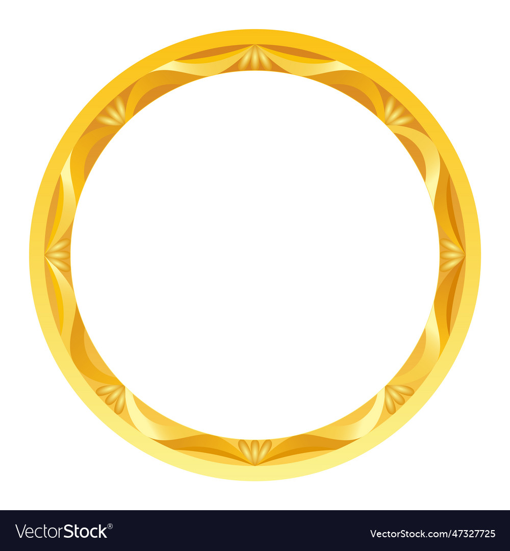 Gold mirror decorative vintage wall mirror old Vector Image