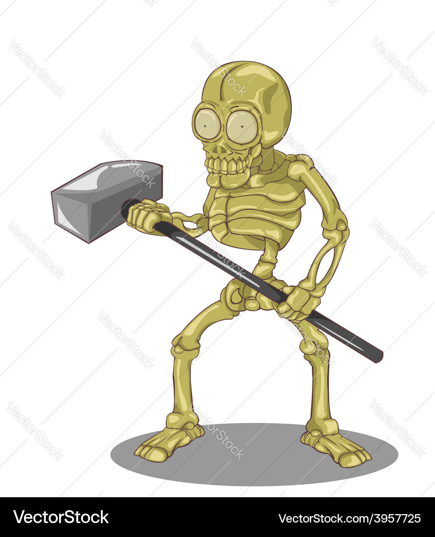 Monster In Halloween Night Skeleton Royalty Free Vector