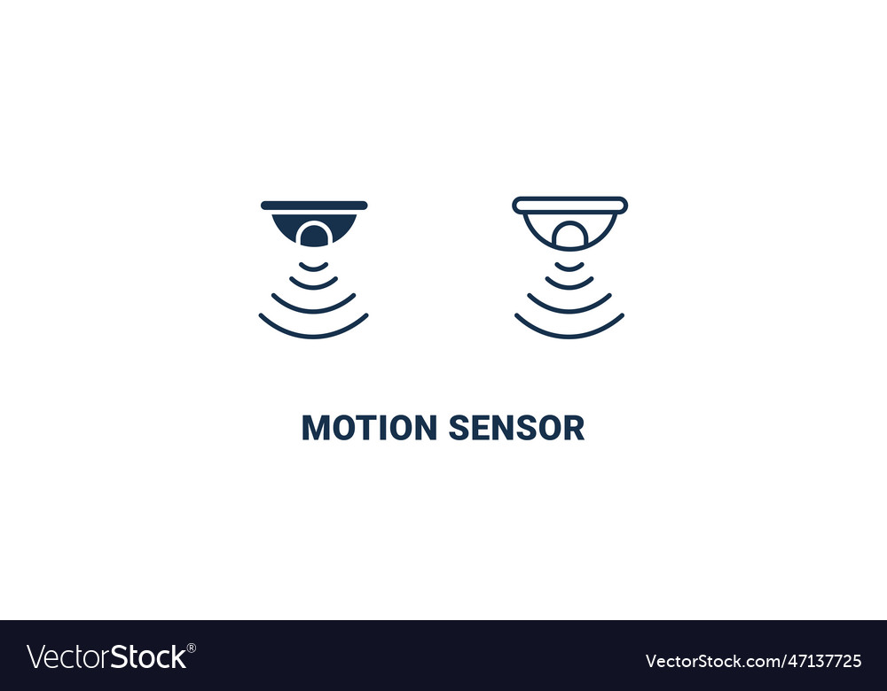 Motion sensor icon outline and filled