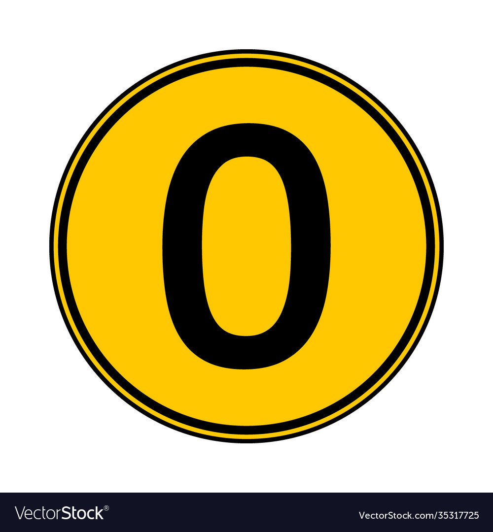 Number zero button Vector Image Number zero button