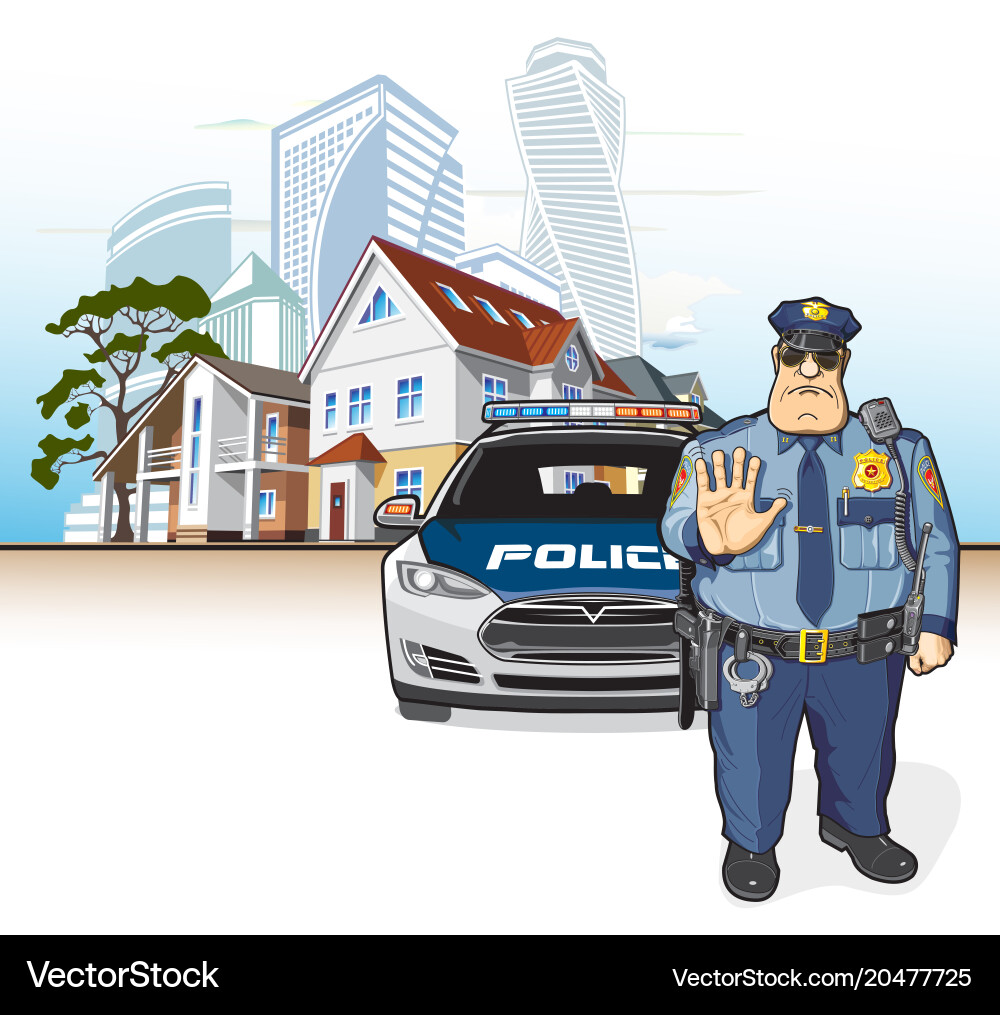 Police patrol sheriff Royalty Free Vector Image