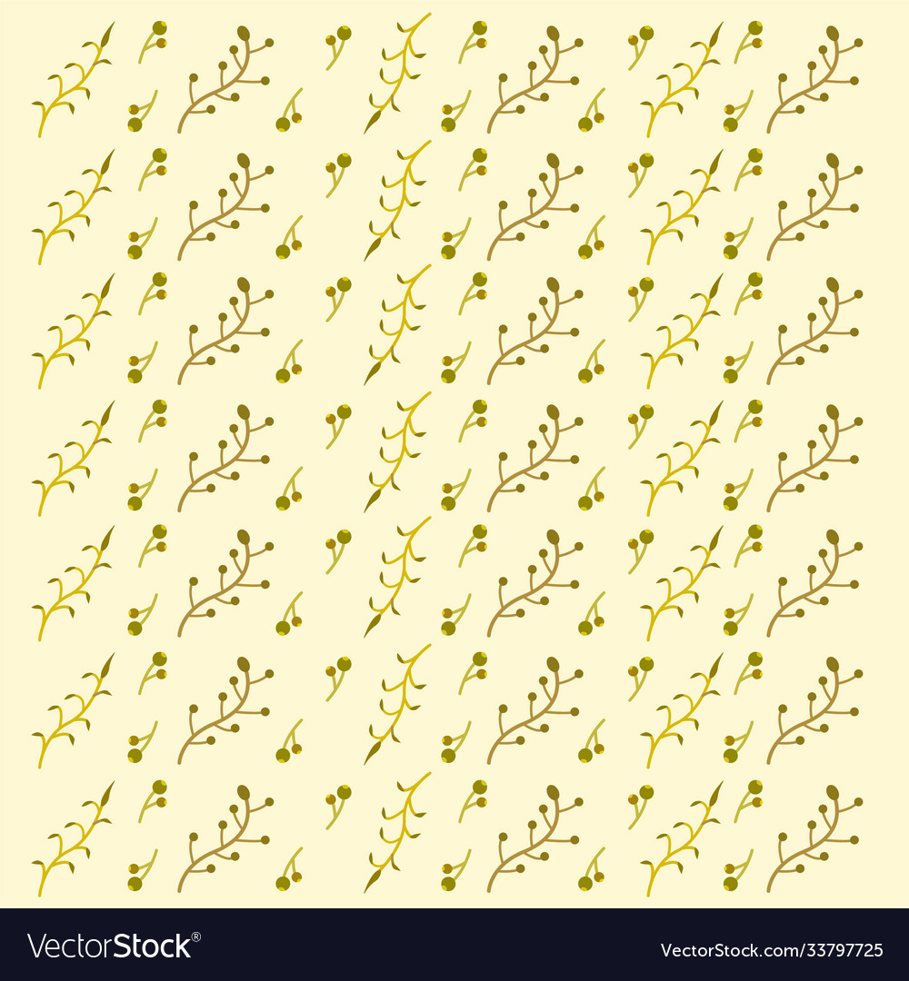 Seamless autumn twig pattern vector image Seamless autumn twig pattern