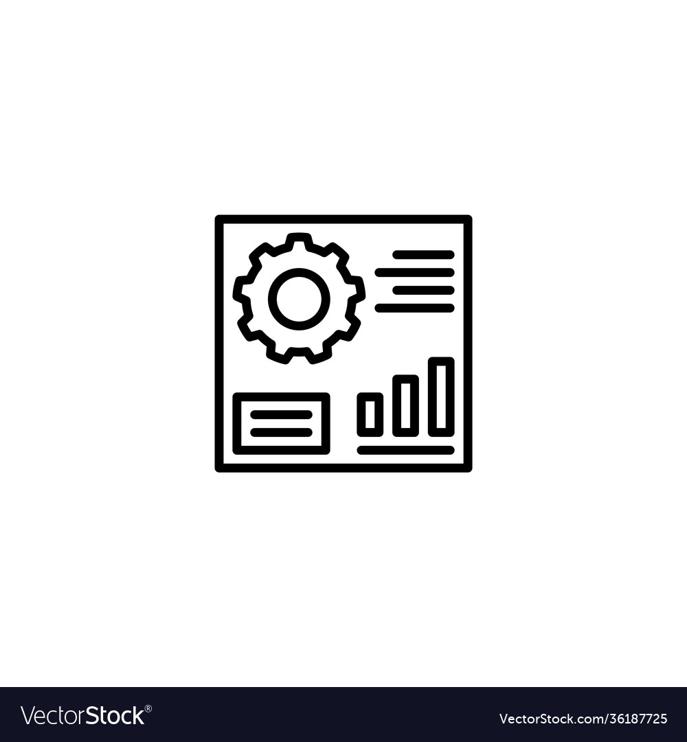 Service manager dashboard icon with line style