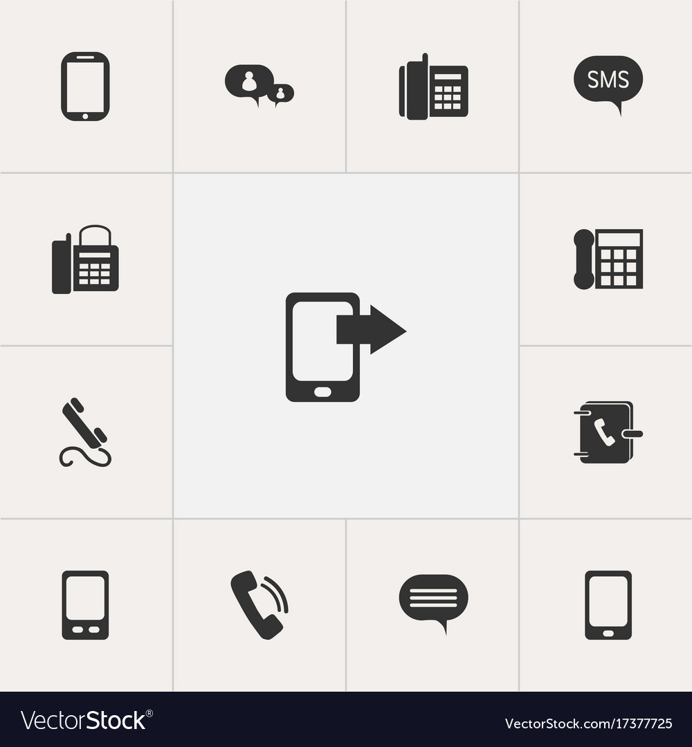 Set of 13 editable device icons includes symbols
