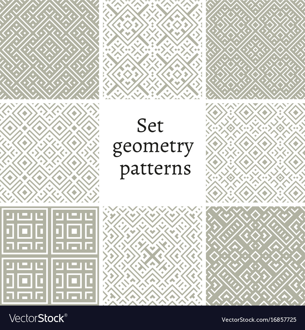 Set of ornamental patterns for backgrounds