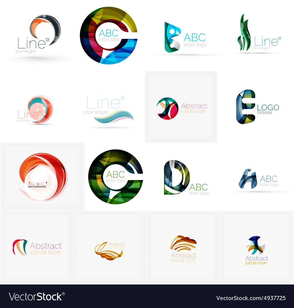 Set Of Universal Company Logo Ideas Business Icon Vector Image