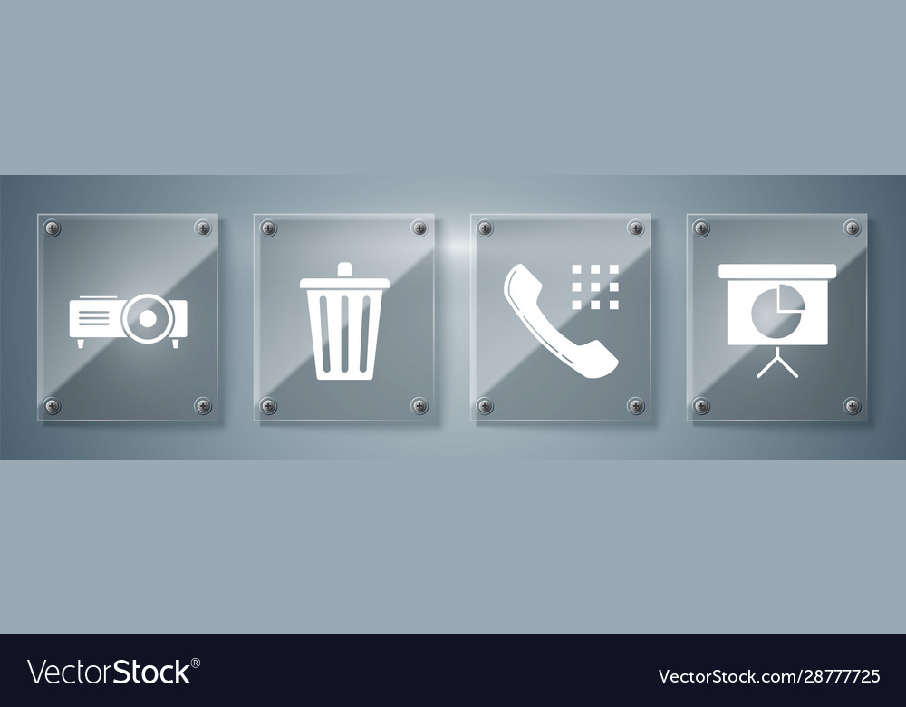 Set presentation financial board with graph vector image Set presentation financial board with graph