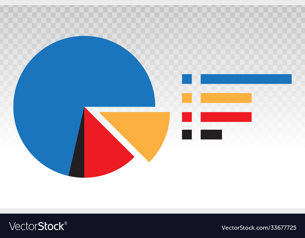 Statistical pie chart piechart flat icon