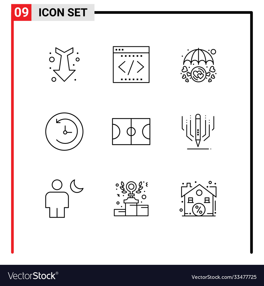 Universal icon symbols group 9 modern outlines